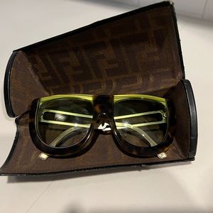 RARE Vintage Fendi SS2011 Sunglasses Havana Green FS 5198/220